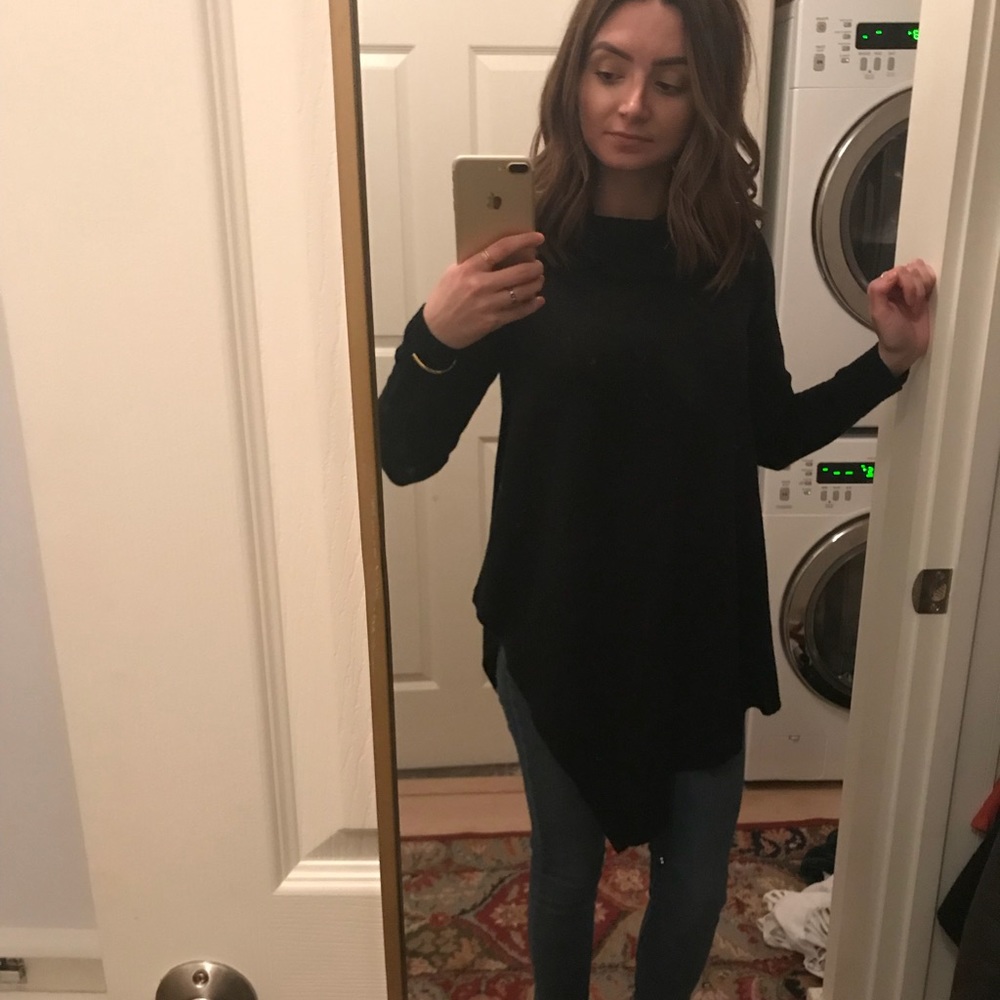 A-symmetrical Eileen Fisher wool sweater